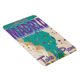 Madrid, Spanien Vintages Ferienplakat Magnet