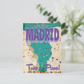 Madrid, Spanien Vintages Ferienplakat Postkarte (Stehend Vorderseite)