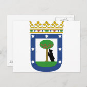 Madrid Spanien Wappen Postkarte (Vorne/Hinten)