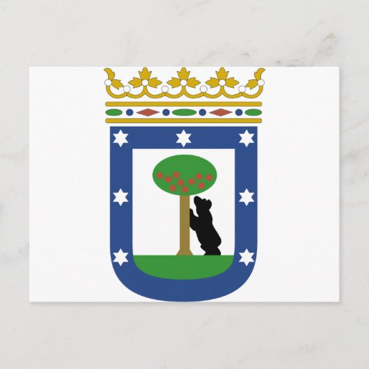 Madrid Spanien Wappen Postkarte (Vorderseite)