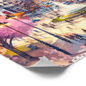 Madrid Spanien Wasserfarbe Poster (Ecke)