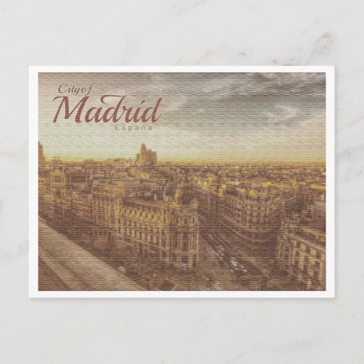 MADRID SPANIN VINTAG - GRAN VIA POSTKARTE (Vorderseite)