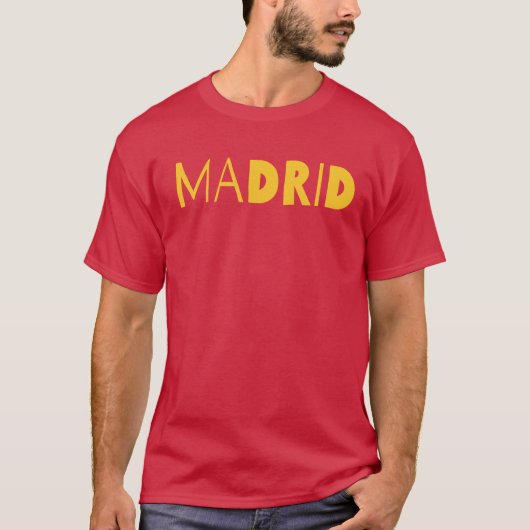 Madrid Spanish city typography logo design. T-Shirt (Vorderseite)