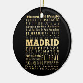 Madrid-Stadt der Spanien-Typografie-Kunst Keramikornament (Links)