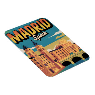 Madrid Stadt Spanien Vintage Reisemitbringsel, Ges Magnet