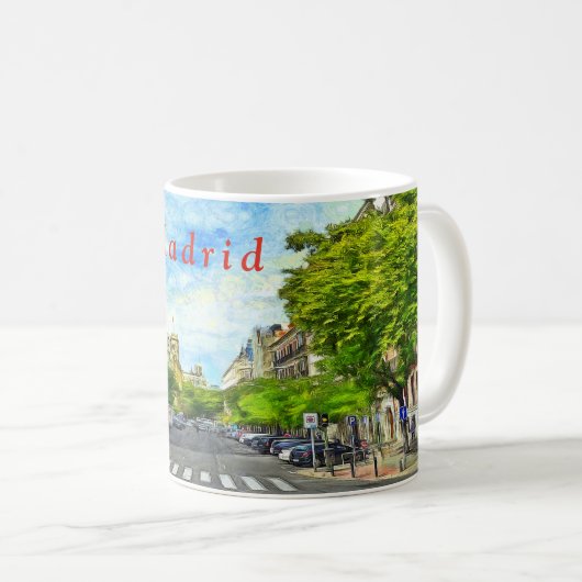 Madrid-Straße Kaffeetasse (VorderseiteRechts)