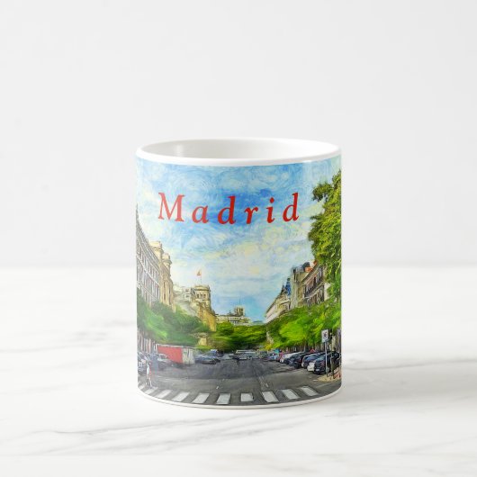 Madrid-Straße Kaffeetasse (Mittel)