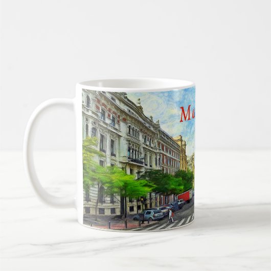 Madrid-Straße Kaffeetasse (Links)