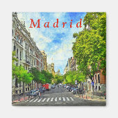 Madrid Straße. Magnet (Vorne)