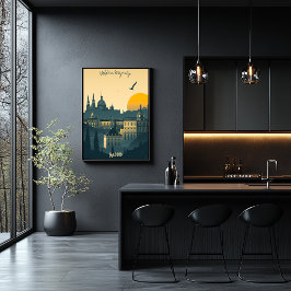 Madrid Sunrise - Royal City Silhouetten Poster