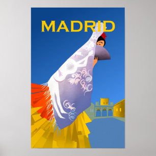 Madrid Vintage-Reiseposter. Poster