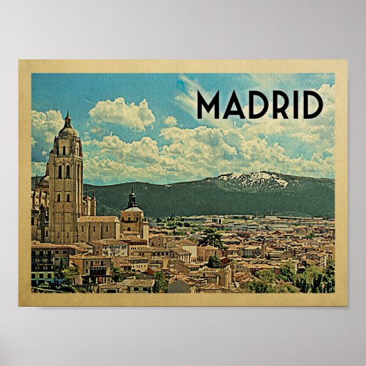 Madrid Vintage Travel Poster (Vorne)