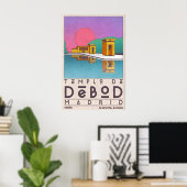 Madrid Wahrzeichen Kunstprint Templo De Debod Poster (Heimbüro)