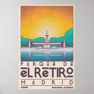 Madrid Wandkunst Druck Parque de El Retiro Poster