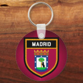 Madrider Flagge Schlüsselanhänger (Vorderseite)