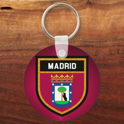 Madrider Flagge Schlüsselanhänger (Vorderseite)