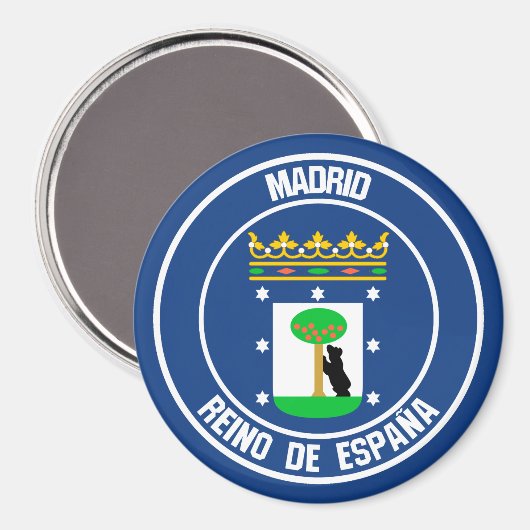 Madrider RundEmblem Magnet (Vorderseite/Rückseite)