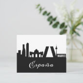 Madrider Sehenswürdigkeiten Postkarte (Stehend Vorderseite)