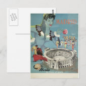 Madrider Vintage Postkarte (Vorne/Hinten)