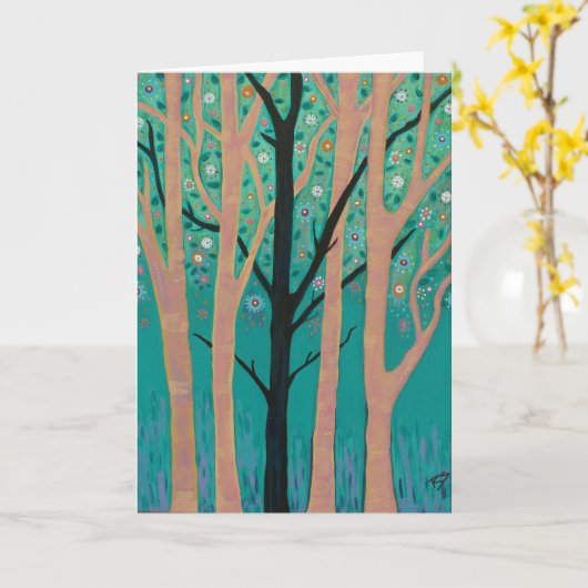 Madrona Tree Notecard Karte (Gelbe Blume)