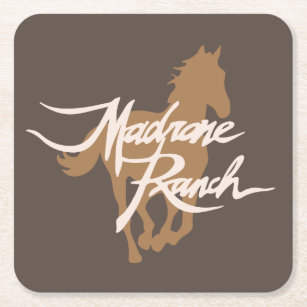Madrone Ranch-Untersetzer 1 Rechteckiger Pappuntersetzer