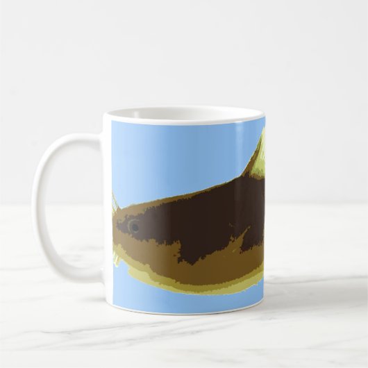 Madtom Wels auf Blau Kaffeetasse (Links)