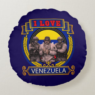 Maduro bei lustiger USA-Aktion live gefasst Rundes Kissen