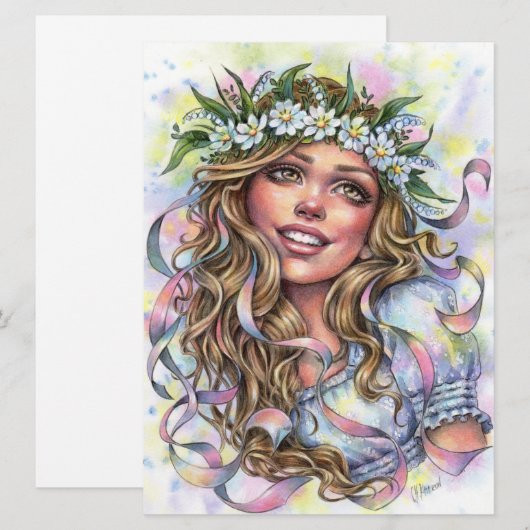 Mae Beltane Spring Maypole Dancer Girl del Malcant (Vorne/Hinten)