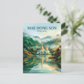 Mae Hong Son Thailand Postkarte (Stehend Vorderseite)