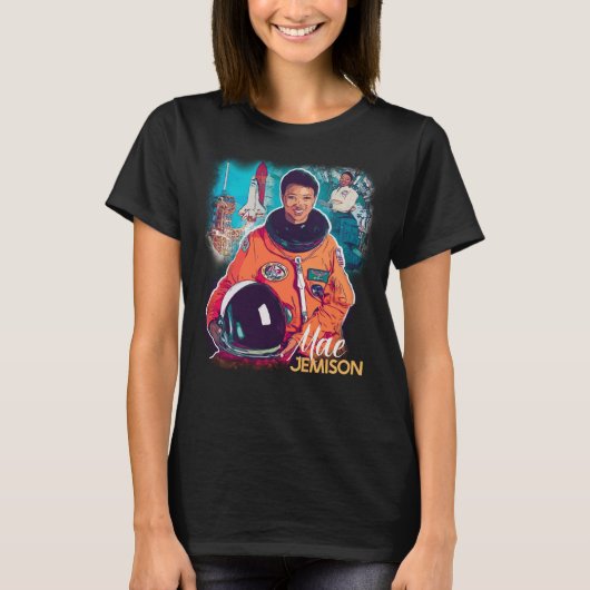 Mae Jemison Tribut, schwarze Geschichte, Astronaut T-Shirt (Vorderseite)