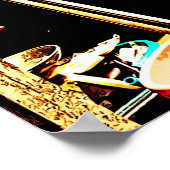 Mae Klong Railway Market in Bangkok Thailand Poster (Ecke)