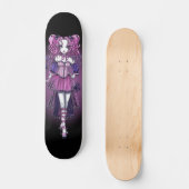 "Maegan" Gothic Pink Couture Fairy Skateboard (Vorderseite)