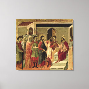 Maesta: Jesus vor Herod, 1308-11 Leinwanddruck