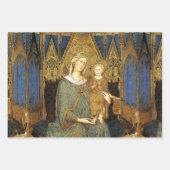 MAESTA, JUNGFRAU MIT KIND, Blauer Saphir Geschenkpapier Set (Vorderseite 3)