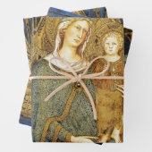 MAESTA, JUNGFRAU MIT KIND, Blauer Saphir Geschenkpapier Set (Beispiel)