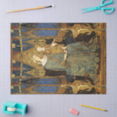 MAESTA,JUNGFRAU UND KIND,Blauer goldgelber Weihnac Seidenpapier (Basteln)