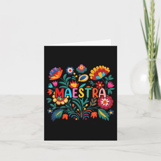 Maestra Blume Spanischer Lehrer Cinco De Mayo Funn Karte (Vorderseite)