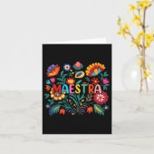 Maestra Blume Spanischer Lehrer Cinco De Mayo Funn Karte (Gelbe Blume)