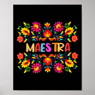 Maestra Cinco De Mayo Spanish Mexican Teacher  Poster