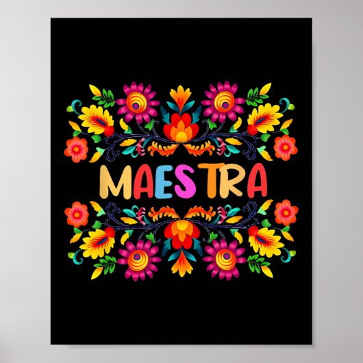 Maestra Cinco De Mayo Spanish Mexican Teacher  Poster (Vorne)