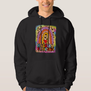Maestra Clase 2023 Spanischer Lehrer Boho Rainbow  Hoodie
