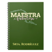 Maestra Fabulosa personalisierter spanischer Notizblock (Vorderseite)