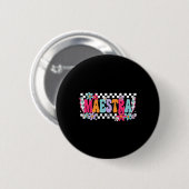 Maestra-Lehrerin Spanisch Zurück zur Schule Erster Button (Vorne & Hinten)