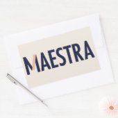 Maestra Logo-Aufkleber Rechteckiger Aufkleber (Umschlag)