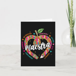 Maestra Pencil Spanischer Lehrer Zweisprachig 100 Karte