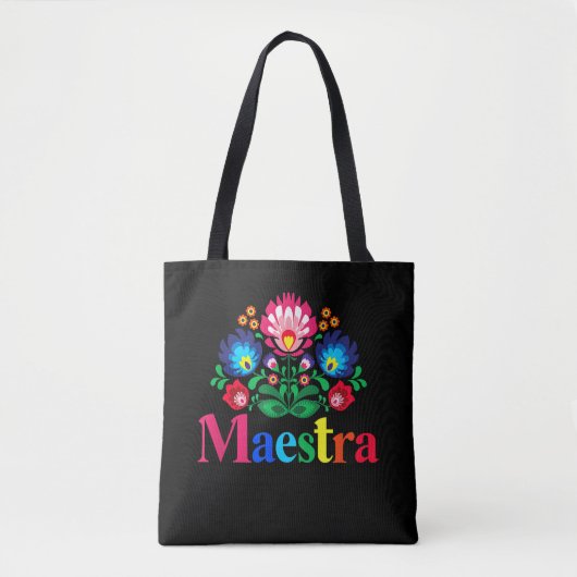 Maestra Proud Spanish Teacher Bilingual Teacher Tasche (Vorderseite)