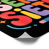 Maestra Seis Siete Teacher Fun School Kids  Poster (Ecke)