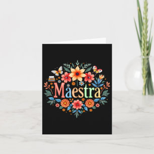 Maestra Spanischer Mexikanischer Lehrer Mexiko Cin Karte