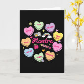 Maestra Valentine's Day Spanish Teacher Conversati Karte (Gelbe Blume)