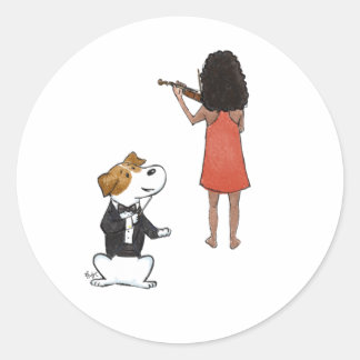 Maestro Dog Runder Aufkleber